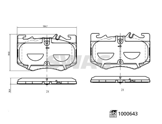 Swag Remblokkenset, schijfrem 33 11 3710