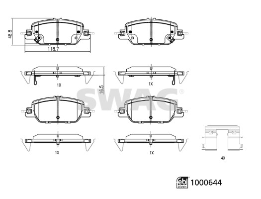 Swag Remblokkenset, schijfrem 33 11 3711