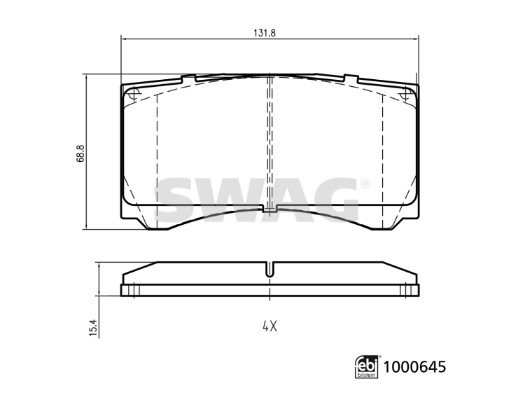 Swag Remblokkenset, schijfrem 33 11 3712