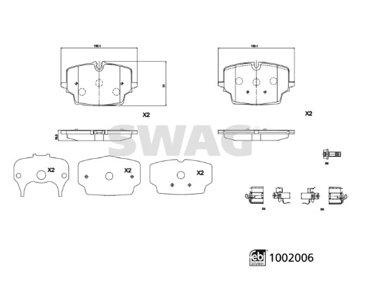 Swag Remblokkenset, schijfrem 33 11 4165