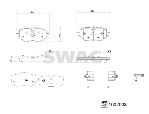 Swag Remblokkenset, schijfrem 33 11 4167