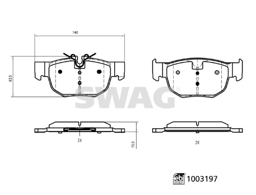 Swag Remblokkenset, schijfrem 33 11 4319