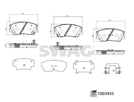 Swag Remblokkenset, schijfrem 33 11 4407