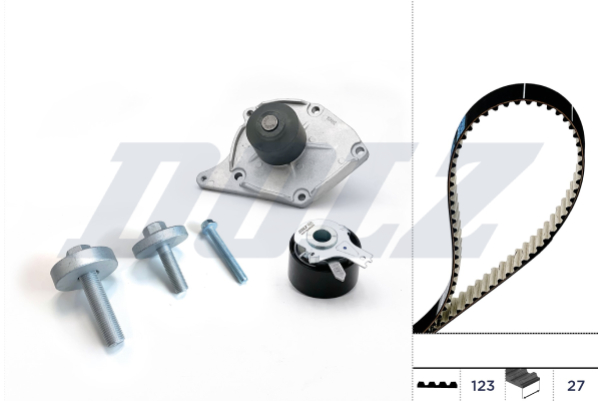 Dolz Distributieriem kit inclusief waterpomp KD004