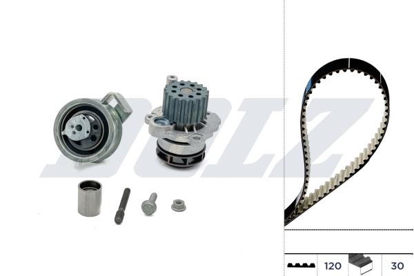 Dolz Distributieriem kit inclusief waterpomp KD105