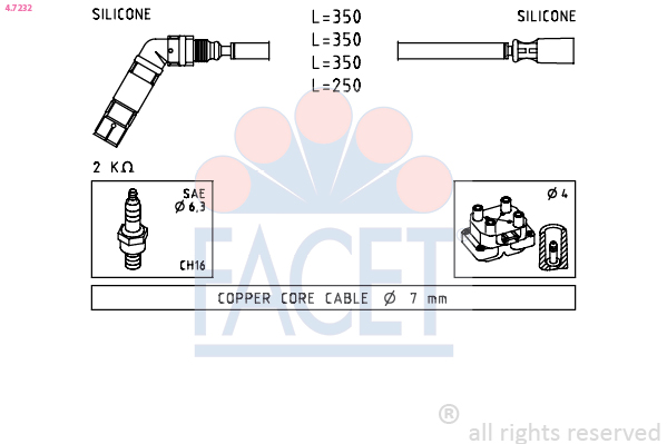 Facet Bougiekabelset 4.7232