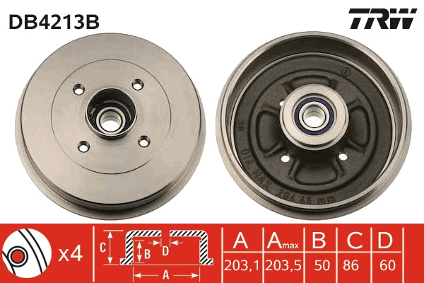 TRW Remtrommel DB4213B