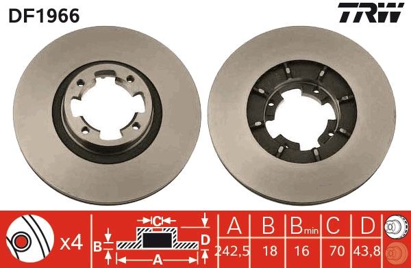 TRW Remschijven DF1966