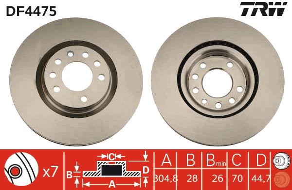TRW Remschijven DF4475