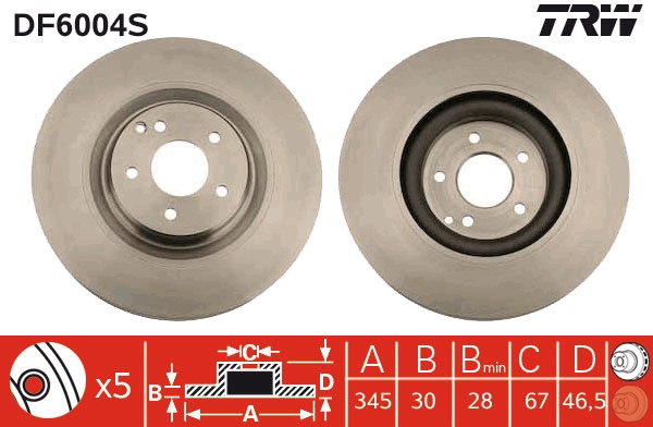 TRW Remschijven DF6004S