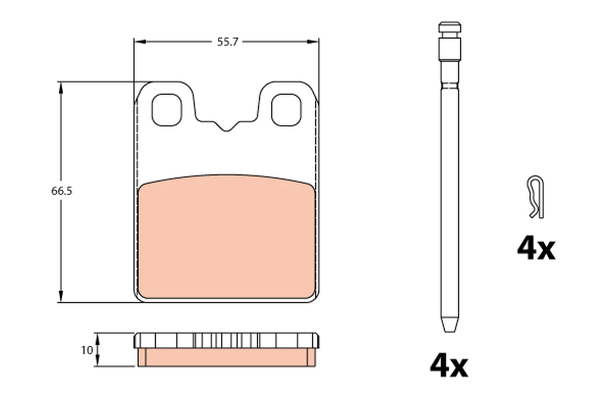 TRW Remblokkenset, schijfrem GDB2322