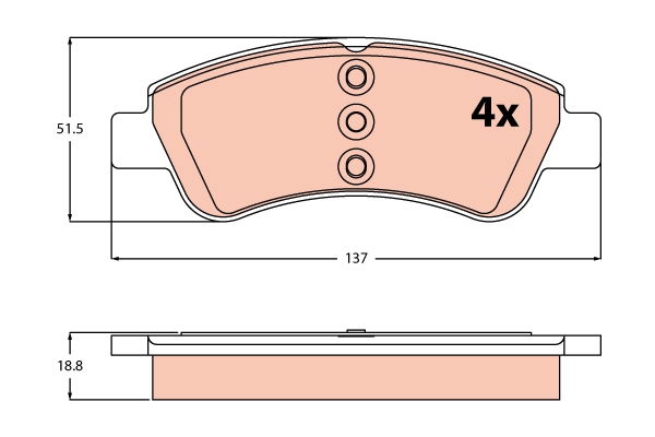 TRW Remblokkenset, schijfrem GDB2327