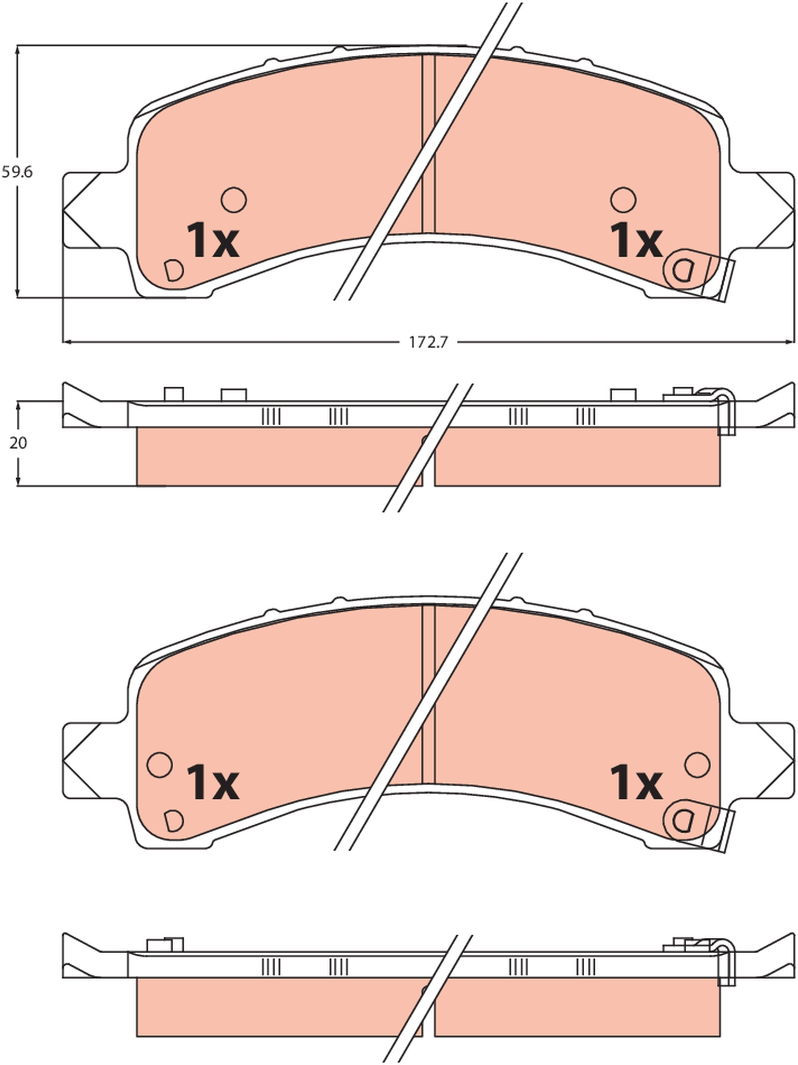 TRW Remblokkenset, schijfrem GDB2460