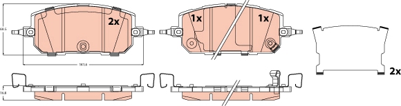 TRW Remblokkenset, schijfrem GDB2537