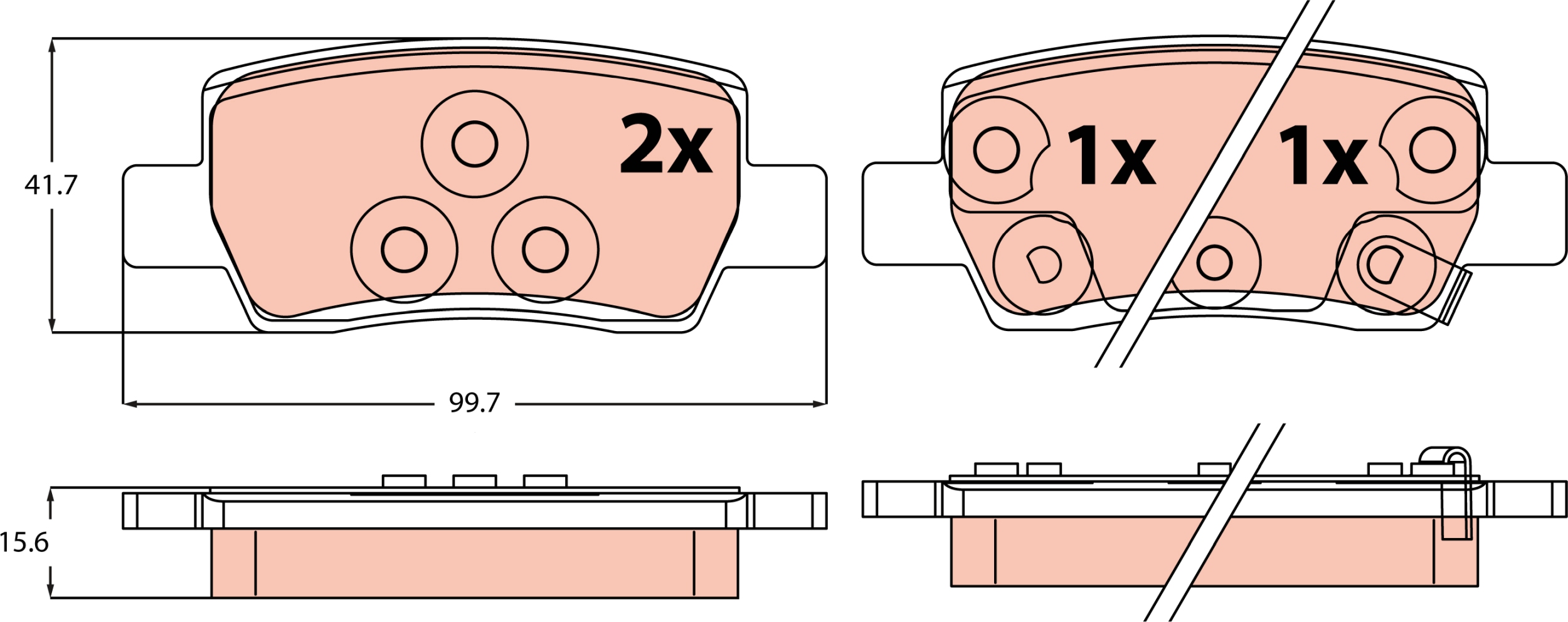 TRW Remblokkenset, schijfrem GDB2539