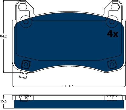 TRW Remblokkenset, schijfrem GDB2555BTE