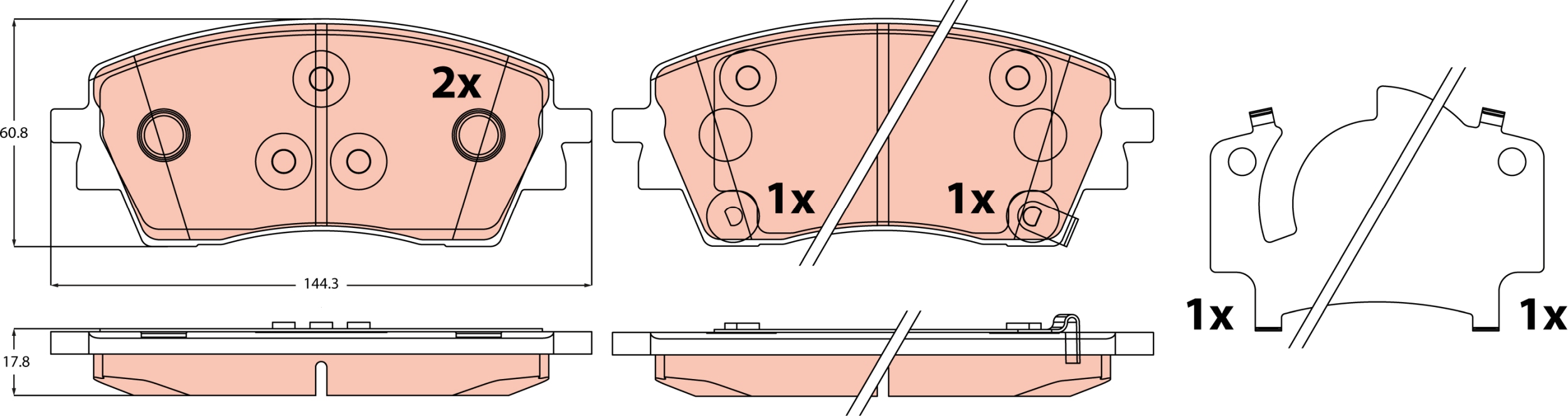 TRW Remblokkenset, schijfrem GDB2645