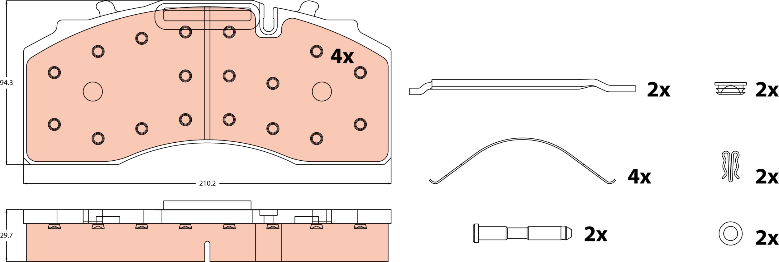 TRW Remblokkenset, schijfrem GDB5104