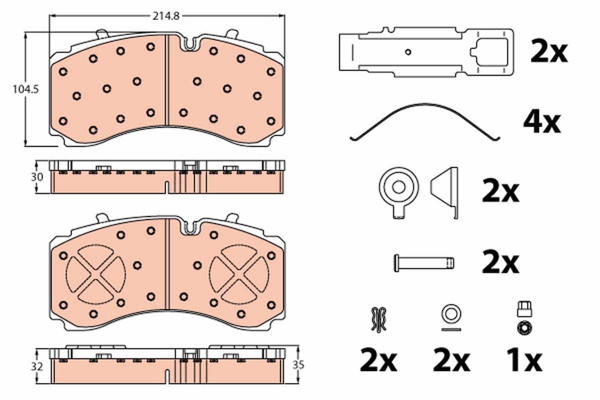 TRW Remblokkenset, schijfrem GDB5118