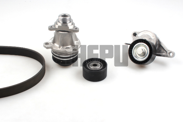 Hepu Poly V-riemen kit inclusief waterpomp PK09070