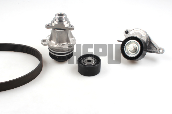 Hepu Poly V-riemen kit inclusief waterpomp PK09071