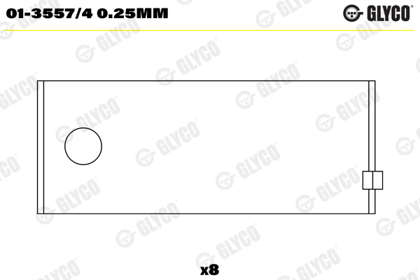 Glyco Drijfstanglager 01-3557/4 0.25mm