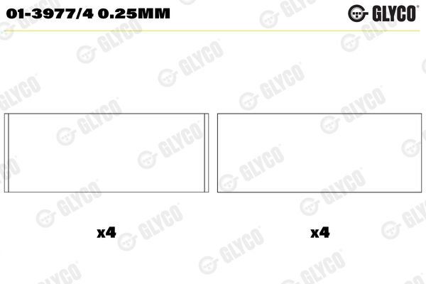 Glyco Drijfstanglager 01-3977/4 0.25mm
