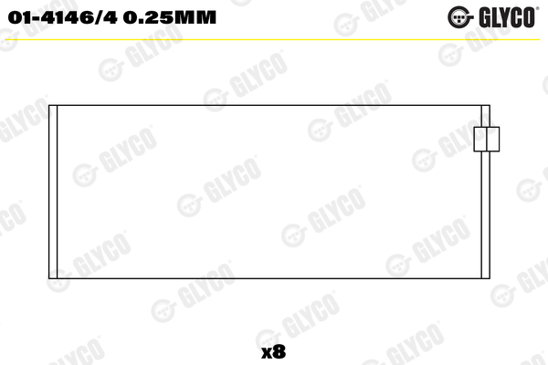 Glyco Drijfstanglager 01-4146/4 0.25mm