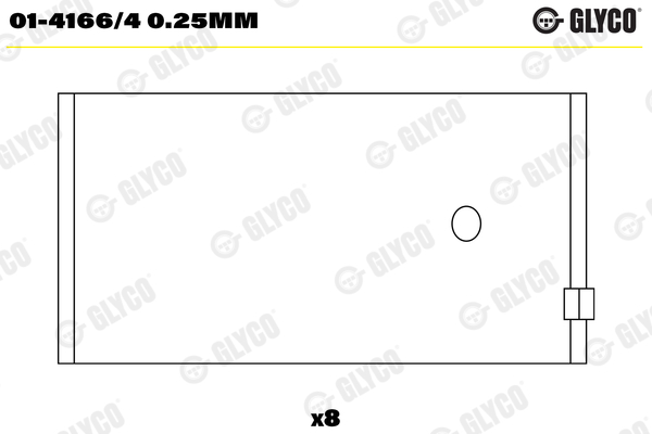 Glyco Drijfstanglager 01-4166/4 0.25mm