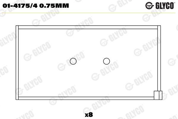 Glyco Drijfstanglager 01-4175/4 0.75mm