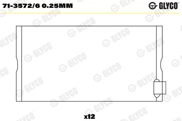 Glyco Drijfstanglager 71-3572/6 0.25mm