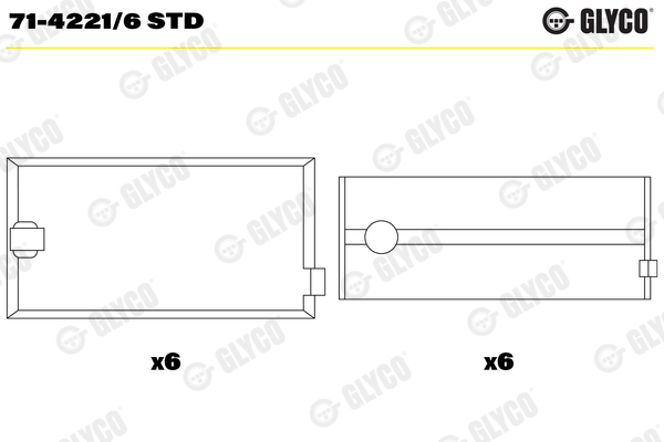 Glyco Drijfstanglager 71-4221/6 STD
