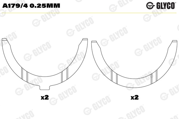 Glyco Krukasafstandsschijf A179/4 0.25mm