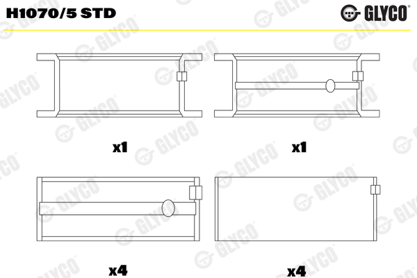 Glyco Hoofdlager H1070/5 STD