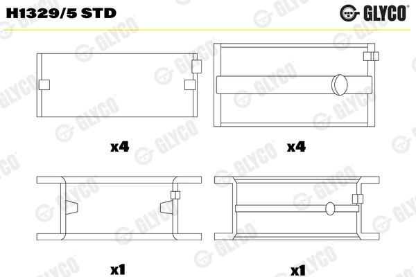 Glyco Hoofdlager H1329/5 STD