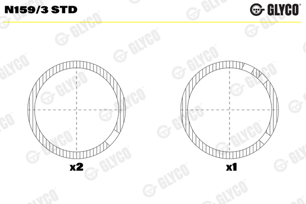 Glyco Nokkenaslager N159/3 STD