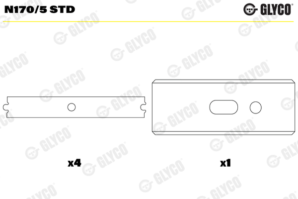 Glyco Nokkenaslager N170/5 STD