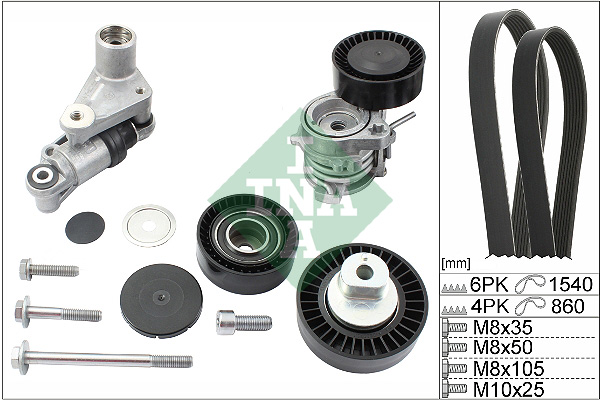 INA Poly V-riemen kit 529 0053 10