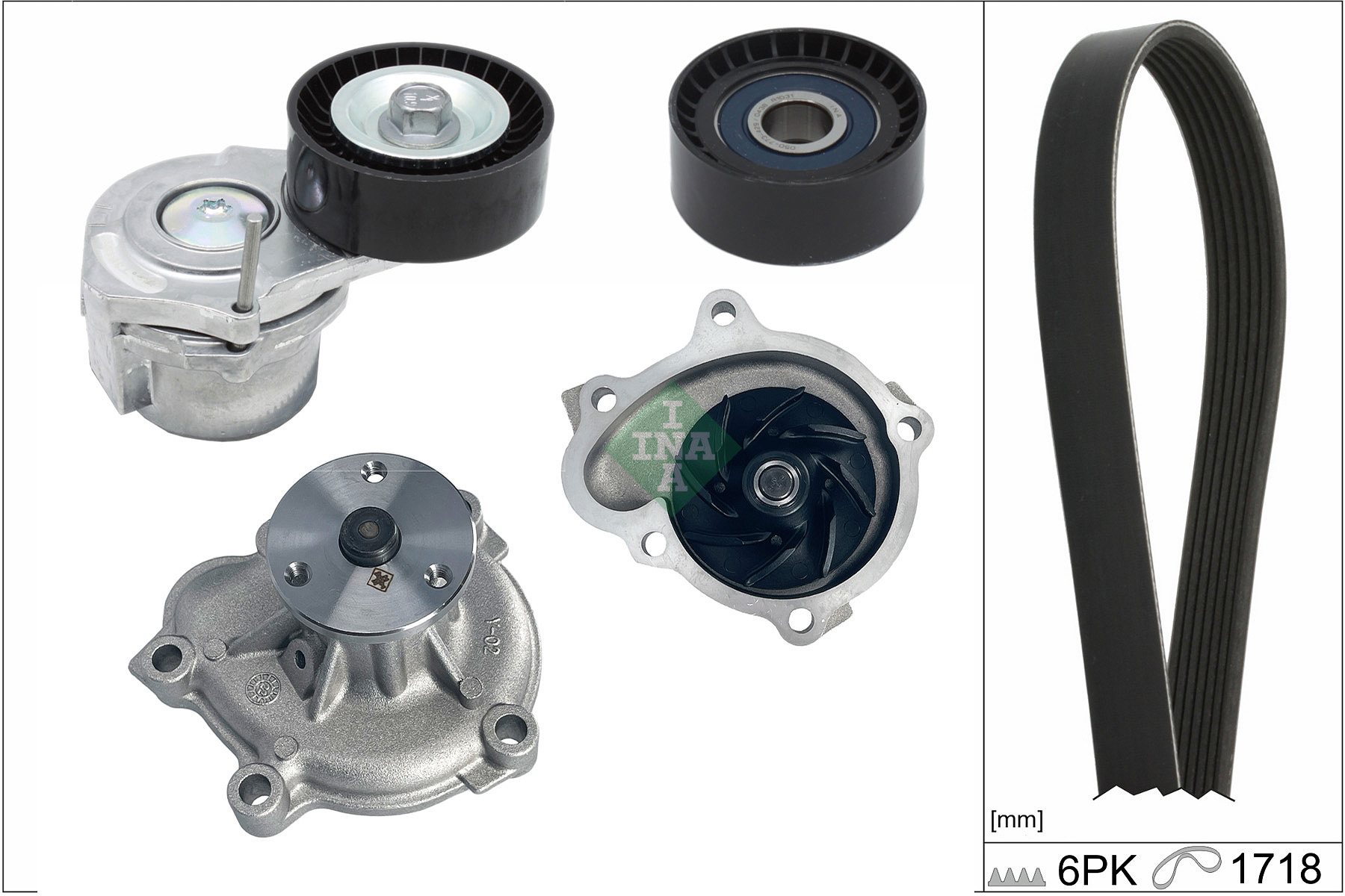 INA Waterpomp + Multi V-riemset 529 0312 30