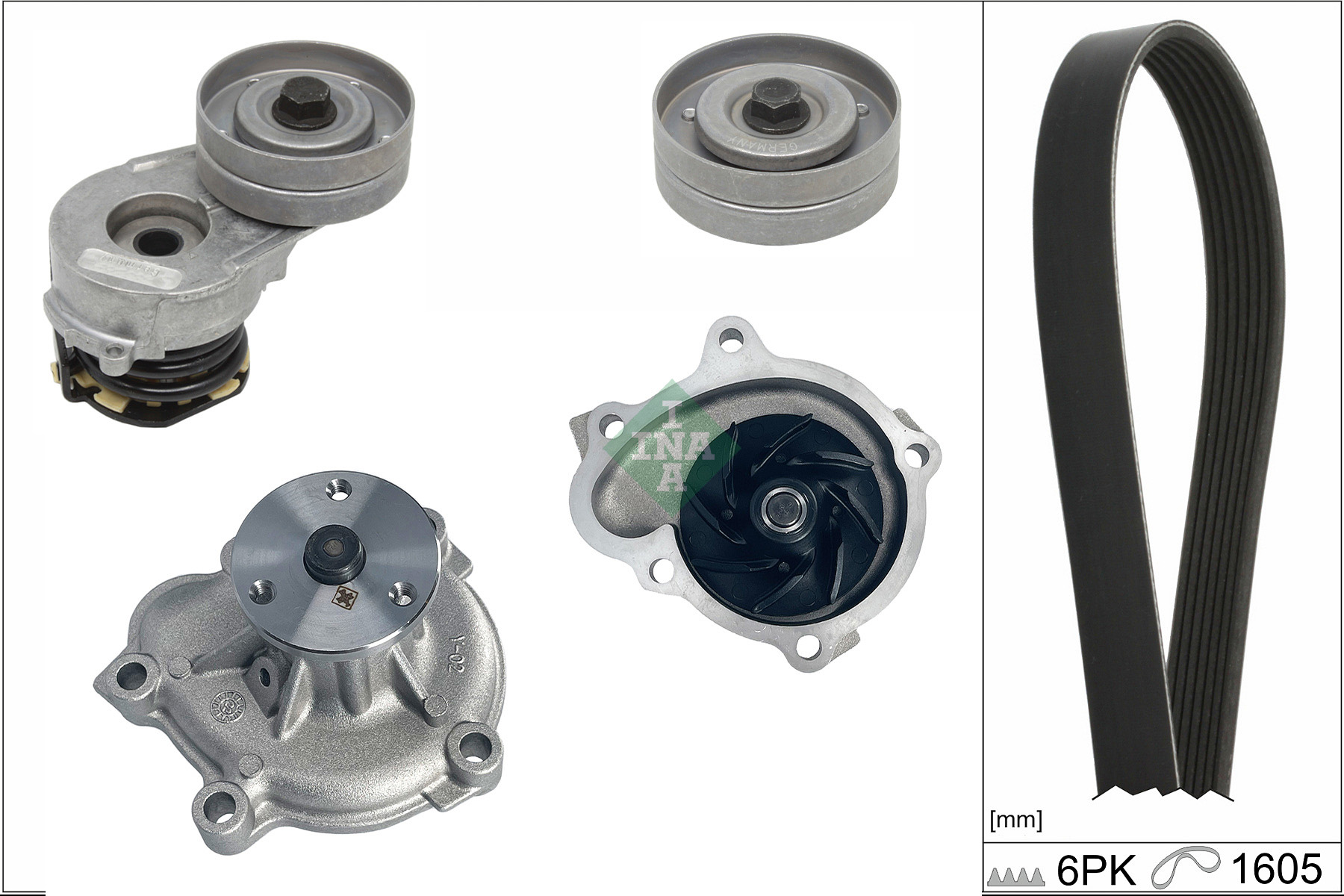 INA Waterpomp + Multi V-riemset 529 0330 30