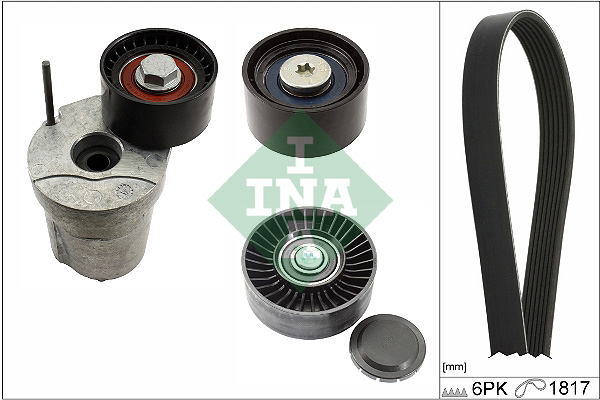 INA Poly V-riemen kit 529 0368 10