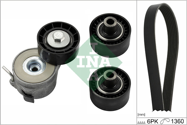 INA Poly V-riemen kit 529 0404 10