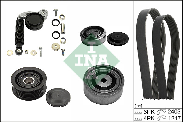 INA Poly V-riemen kit 529 0424 10