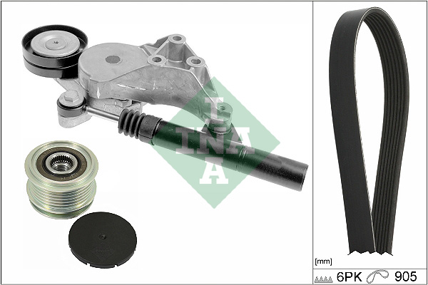 INA Poly V-riemen kit 529 0513 20