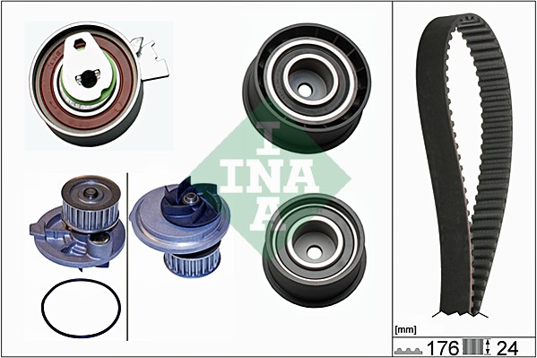 INA Distributieriem kit inclusief waterpomp 530 0039 30