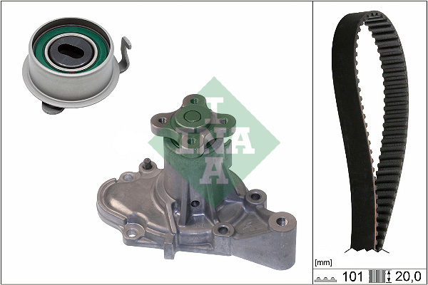 INA Distributieriem kit inclusief waterpomp 530 0355 30