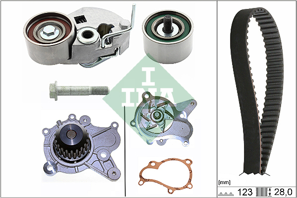 INA Distributieriem kit inclusief waterpomp 530 0542 31