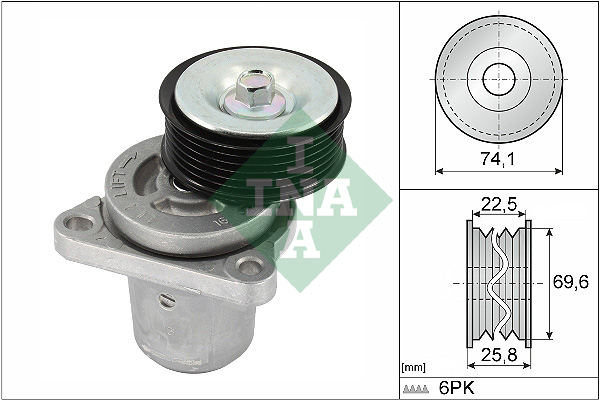 INA Spanner poly V-riem 534 0406 10