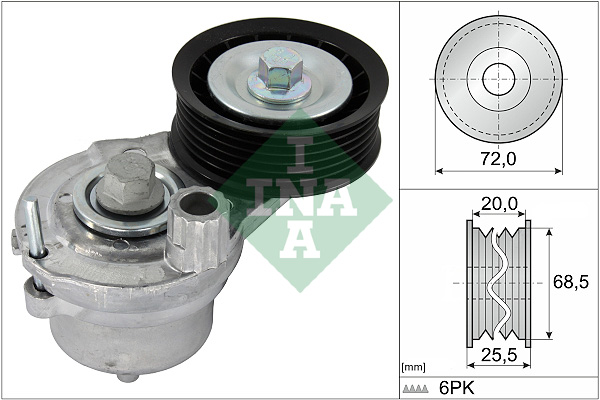 INA Spanner poly V-riem 534 0703 10