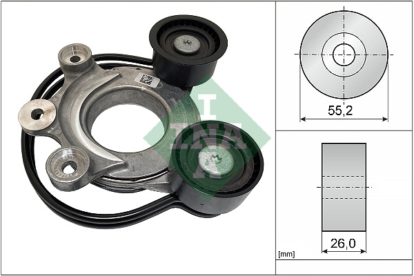 INA Spanner poly V-riem 534 0827 10